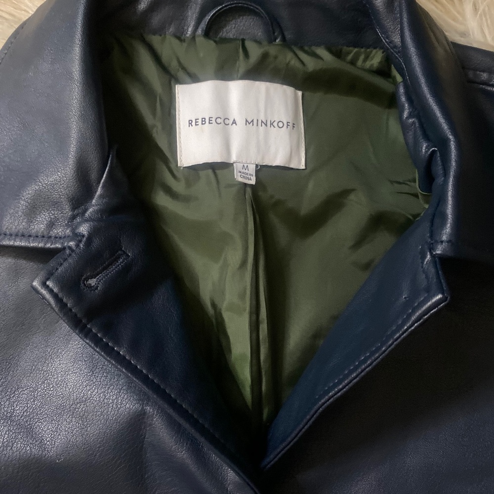 Navy Blue Full Length Rebecca Minkoff Trench